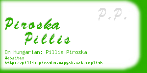 piroska pillis business card